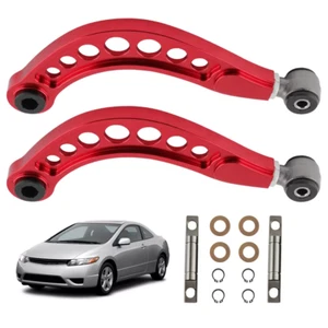 For 2006-2015 Honda Civic 1.8L 2.0L Rear Camber Control Arm Correction Kit Red - Picture 1 of 16