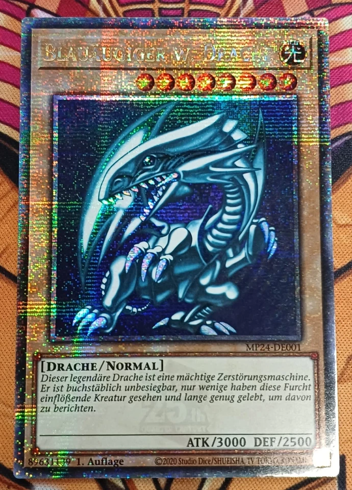 Blauäugiger W. Drache MP24-DE001 Quarter Century Secret Rare DE NM YUGIOH - Bild 1 von 1