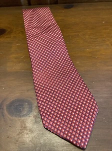 Hathaway Red Diamond Pattern Silk Tie 54 x 3 - Picture 1 of 3