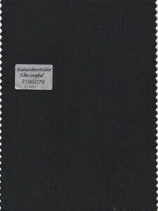 Black Suiting Fabric Best For Suit Pants Jacket 5 Yards Self Stripe Cloth - Picture 1 of 2