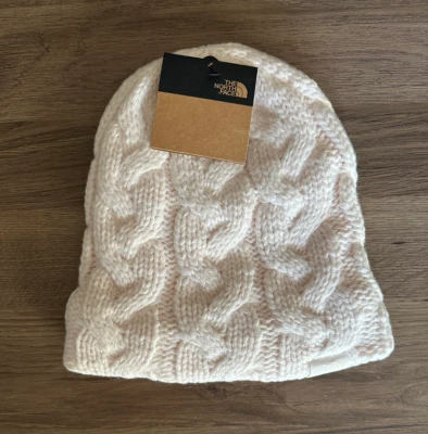 🌺NOVO COM ETIQUETAS🌺 The North Face Cabo Minna Gorro Lã Forrado Gardenia Branco - Imagem 1 de 4