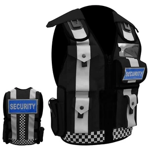 HI VIZ TACTICAL VEST SECURITY DOG HANDLER ENFORCEMENT CCTV TOP QUALITY - Foto 1 di 3