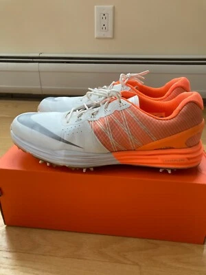 Zapatos de golf Nike McIlroy Lunar Control 3 punteras Swoosh 11M naranja/blanco/negro Foto 1 de 4