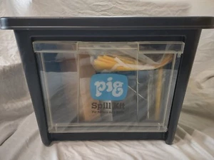 PIG Battery Acid Spill Kit in See-Thru Bin - Hazmat Cleanup SUT1 - Picture 1 of 16
