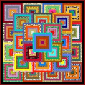 UTOPIA - 77" x 77" - Pre-cut Quilt Kit by Quilt-Addicts Double - Picture 1 of 5