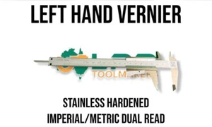  Vernier Caliper  left hand Fractional (0 to 6" x 128th ) 0-150mm x .5mm S.Steel - Bild 1 von 3