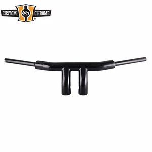 6" Rise 2" T-Bar Black Handlebar Fits For Harley Softail Road King 3.5" Spacing - Foto 1 di 1