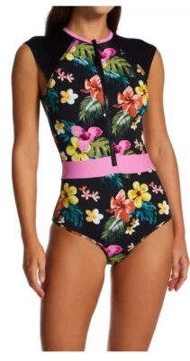 NUEVO CON ETIQUETAS $127 Talla Pequeño Cuerpo Guante Stand Up Paddle Traje Una Pieza Tropical Island Foto 1 de 4