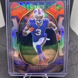 2022 Panini Select Damar Hamlin RC Red & Blue Die-Cut Prizm Buffalo Bills - Picture 1 of 3