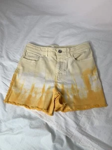 GAP shortie high rise jean shorts yellow/orange hombre girls 16 - Picture 1 of 12