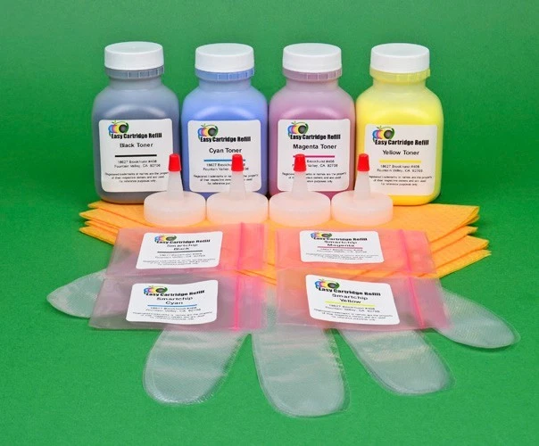 Lexmark C540 C543 C544 C546 4-Color (BCMY) Toner Refill Kit with Chips. 240gr. - Image 1 of 1