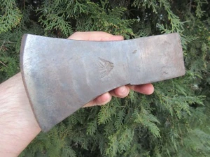 VTG VERY RARE GERMAN AXE HEAD CAMPING HATCHET HIKING TOMAHAWK MARKED HORSE HEAD - Picture 1 of 10