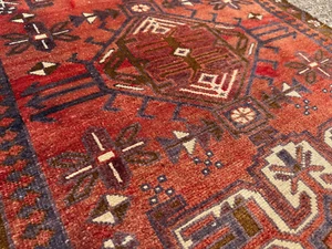 2x9 ANTIQUE CAUCASIAN RUNNER RUG handmade VINTAGE heriz real geometric red 3x9 - Picture 1 of 18