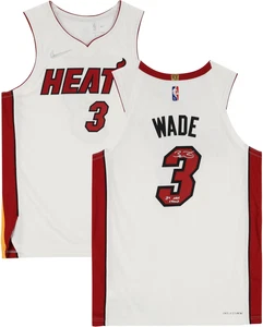Dwyane Wade Signed Heat Auth 2020-2021 Association Jersey w/3X Champ Insc - Picture 1 of 5