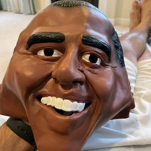 2008 Disguise President Barack Obama Rubber Latex Adult Halloween Mask Good - Picture 1 of 7