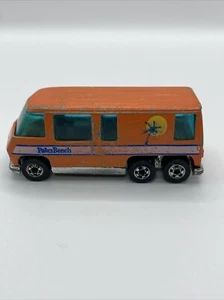 HOT WHEELS GMC MOTOR HOME ORANGE PALM BEACH VTG 1976 COND RARE HONG KONG - Picture 1 of 5