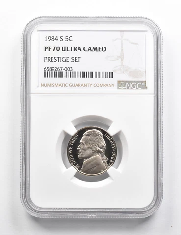 PF70 UCAM 1984-S Jefferson Nickel Prestige Set NGC RARE PEDIGREE *9772 Cover