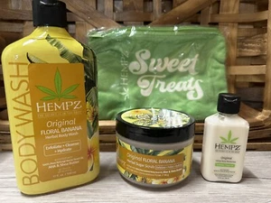 HEMPZ Original Floral Banana Herbal Body Wash, sugar scrub, original moisturizer - Picture 1 of 1