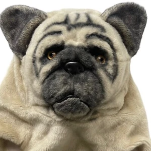 Máscara Bulldog Pug Spirit Halloween Perro Boca Móvil Adulto 1 Talla Peludo Cabeza Completa - Imagen 1 de 13