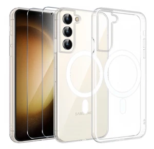 Coque Magnétique MagSafe pour Samsung Galaxy S23 5G + 2 verre trempé Transparent - Zdjęcie 1 z 9