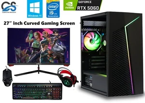 RTX Gaming PC Bundle Intel i9 12900KF / 32GB DDR5 / 8GB RTX 5060 / 1TB M.2 / W11 - Picture 1 of 19