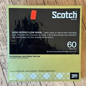 Scotch 206 Professional Mastering 1/4” in. Tape 7" R60 Audio Reel NOS Sealed NEW - Picture 1 of 8