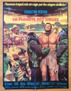 PLANETE DES SINGES charlton heston affiche cinema originale 80x60 cm PLANET APES - Imagen 1 de 1