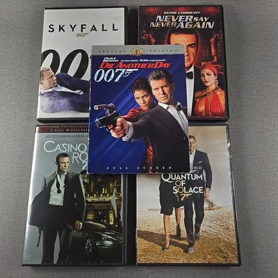 James Bond ~ Skyfall~Quantum~Casino~Never~Die ~ Lot of 5 DVD Vintage - Image 1 of 4