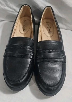 Zapato Life Stride London Mujer’s Negro Suave Vegano Cuero Mocasín Talla 8M Nuevo Foto 1 de 4