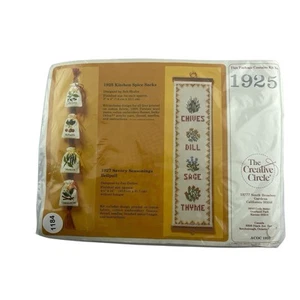 Creative Circle Needlepoint Embroidery Kit 1925 Kitchen Spice Sacks 4 - Picture 1 of 10