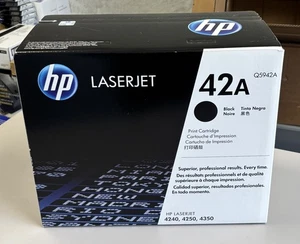 Toner nero originale HP 42A Q5942 OEM ORIGINALE LJ 4240 4250 4350 (scatola sigillata) - Foto 1 di 5