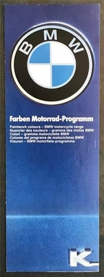 BMW MOTORCYCLE RANGE Colour Chart JAN 1984 #1/84 311200410 MULTI-LINGUAL - Image 1 of 2