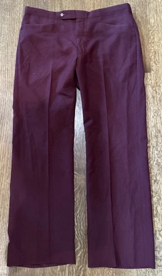 Jaymar Sansabelt 38 x 30 Leisure Disco Golf Slacks Pants Maroon Red Vintage 70s - Image 1 of 4