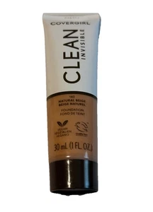 Covergirl Clean Invisible Foundation, Vegan #140 Natural Beige New Sealed - Picture 1 of 2
