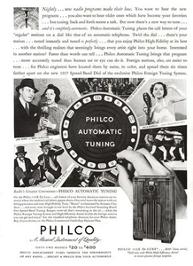 1936 Philco Radio: Automatic Tuning Vintage Print Ad - Picture 1 of 1