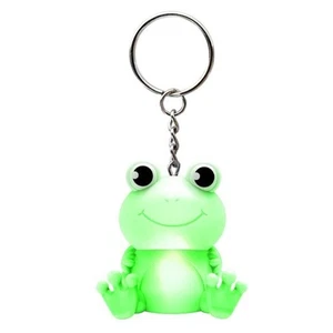 LED Light-Up Frog Keychain – Flashing Lime Green Mini Toy - Picture 1 of 2