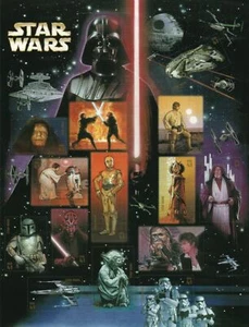 STAR WARS FULL SHEET OF 15 US POSTAGE STAMPS 41 CENT STAMPS - Picture 1 of 2