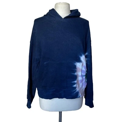 Sudadera con Capucha Wildfox Tie Dye Bolsillos Talla L Azul Manga Larga Informal Pullover Foto 1 de 3