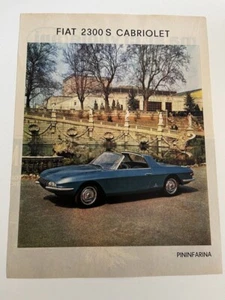pubblicità fiat 2300 s cabriolet pininfarina advertising anni 60 - Foto 1 di 1