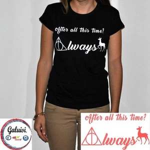 T-SHIRT HARRY POTTER DONNA MANICA CORTA 100% COTONE JHK, SPEDIZIONE CORRIERE - Imagen 1 de 6