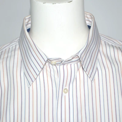 PAUL FREDRICK Classic Fit Non Iron White 100% Cotton Dress Shirt 18 - 33 - Image 1 of 3
