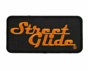 Harley Davidson® 4 pulgadas bordado emblema de deslizamiento de calle parche chaleco negro naranja - Imagen 1 de 4