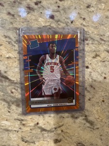 2020-21 Donruss Rated Rookie Immanuel Quickley Orange Laser RC 215