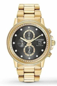 CITIZEN MEN'S $575 ECO-DRIVE NIGHTWAWK CRYSTALS CHRONOGRAPH WATCH FB3002-61E - Picture 1 of 4