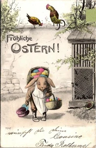 Frobliche Ostern! German Happy Easter Postcard - Picture 1 of 2