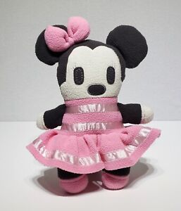 Disney Pook A Looz Minnie Mouse Pink Dress Stuffed Plush Toy Doll Friend 12" EUC
