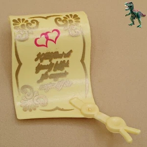 Playmobil-document réel-contrat-mariage-parchemin-message-médiéval-4165 4258 - Foto 1 di 2