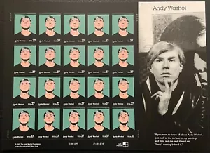 2002 Scott #3652 - 37¢ - ANDY WARHOL - ARTIST - Full Sheet of 20 Stamps Mint NH - Picture 1 of 1