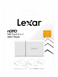 Lexar nCARD NM Nano Memory Card 2-in-1 USB 3.1 Type-C Card Reader, LRW350U - Picture 1 of 1