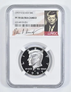 1997-S SILVER PF70 Kennedy Half Dollar NGC Signature Label - Picture 1 of 5